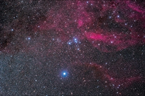 Emission Nebula Pictures Drucke: The Omicron Velorum cluster in Vela