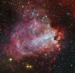 Emission Nebula Pictures Drucke: The Omega Nebula in the constellation Sagittarius