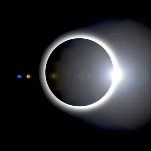 Total Solar Eclipse Image Drucke: An artists depiction of a solar eclipse