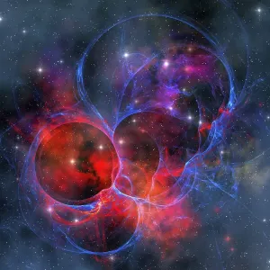Space Art Illustration Drucke: A dark nebula is a type of interstellar cloud