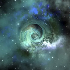 Outer Space Illustration Drucke: A gorgeous nebula in outer space