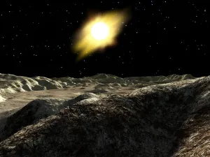 Raumfahrt-Kunst Drucke: Die Sonne aus der Oberfläche des Merkur
