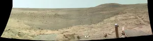 Martian Landscape Photography Drucke: Panoramic view of Mars