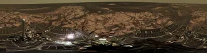 Martian Landscape Photography Drucke: Panoramic view of Mars
