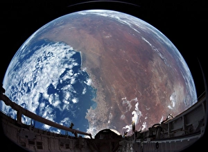 Space Exploration Australia Drucke: Payload bay camera view of Australia