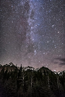 Milky Way Photography Drucke: Perseus and Cassiopeia over Mt