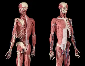 Cardiovascular System Diagrams Drucke: Perspective views of skeleton, muscles