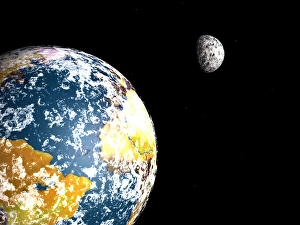 Outer Space Exploration Drucke: Planets in space