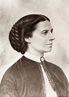 Vintage Nurse Images Drucke: Portrait of Clara Barton, dated in the 1890s