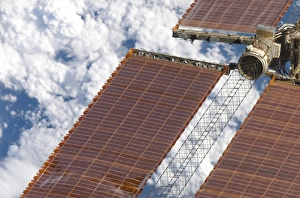 International Space Station Images Drucke: A repaired solar array on the International Space Station
