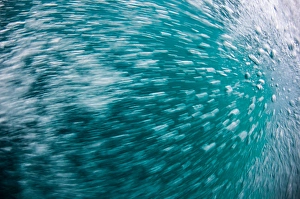 Blurred Ocean Motion Drucke: Rushing bubbles by the side of speeding boat