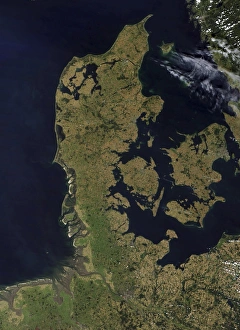 Satellitenbild von Dänemark