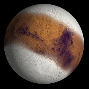 Planetary Science Photos Drucke: Simulated view of Mars