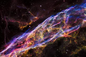 Emission Nebula Drucke: Detail of a small section of the Veil Nebula