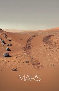 Mars Geological Features Drucke: Solar system poster of Mars