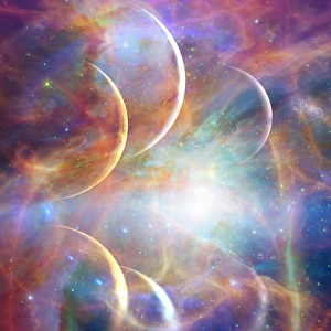 Abstract Space Art Drucke: Space landscape