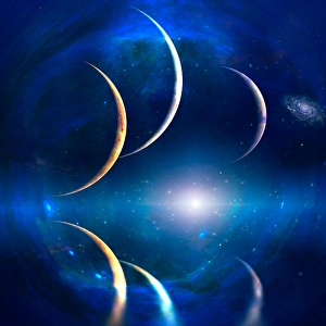 Abstract Space Art Drucke: Space landscape