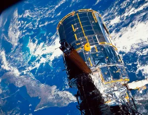 Earth From Space View Drucke: Telescope in Space