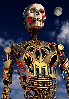 Transhumanismus, die Evolution der Menschheit zu bio-mechanischen Wesen.