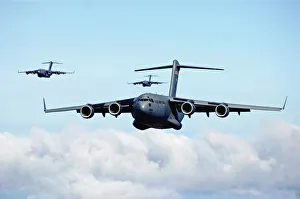 US Luftwaffe C-17 Globe Masters im Flug