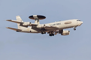 Military Surveillance Aircraft Drucke: A U.S. Air Force E-3G Sentry