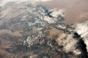 Colorado Mountain Landscape Drucke: View from space of the Front Range
