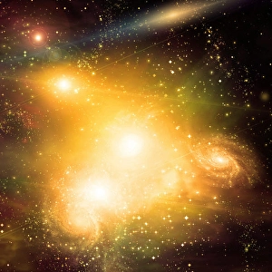 Abstract Space Art Drucke: Vivid Galactic Space