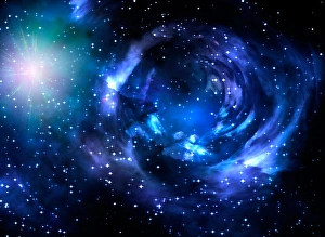 Space Time Continuum Drucke: Worm hole in deep space