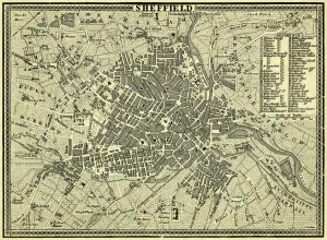 Pläne von Sheffield aus dem 19.Jhdt
