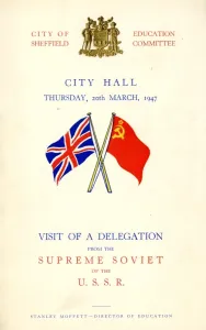 Sheffield City Archives Drucke: Cover of the programme for visit of a delegation from the Supreme Soviet of the USSR programme