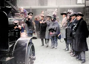 Ursprüngliche amerikanische Indianer in Sheffield, Yorkshire im Jahr 1923