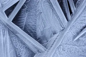 Nature Abstract Photography Drucke: Detail in ice pattern formations, the Netherlands