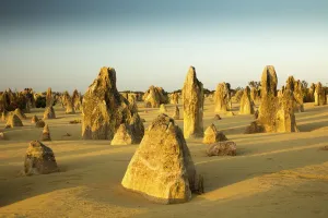 Western Australia Rock Formations Drucke: The Pinnacles, limestone formations