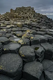 Basalt Rocks Drucke: Basalt hexagonal rocks at the Giant's Causeway