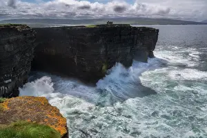 Atlantic Ocean Rock Formations Drucke: Downpatrick Head - composed of Deltaic sandstone