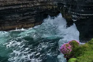 Atlantic Ocean Rock Formations Drucke: Downpatrick Head - composed of Deltaic sandstone