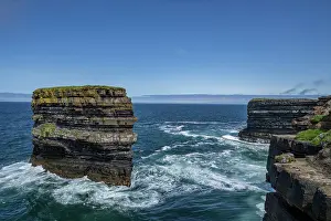 Atlantic Ocean Rock Formations Drucke: Dun Briste sea stack - composed of Deltaic sandstone