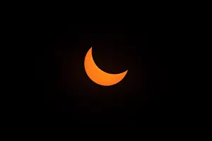 American Natural Wonders Drucke: Partial eclipse of the sun prior to total eclipse