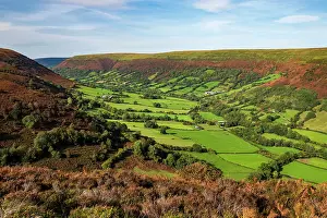 Brecon Beacons Scenery Drucke: View of Vale of Ewyas from the Ffridd