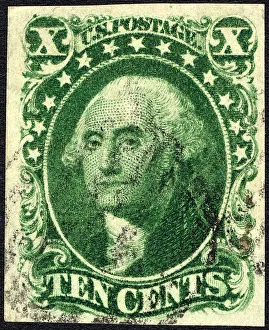 Zehn Cent George Washington Single, 1855 Künstler unbekannt