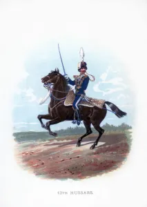 Drucke von Die 13. Husaren, 1889. Ein Druck aus einem Ergänzungsband von The Army and Navy Gazette,(London am 2.November 1889) Bilder Datiert 2006 Oktober: Die 13ten Husaren, 1889