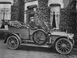 Black And White Classic Cars Drucke: 1908 Wolseley 14-20hp. Creator: Unknown