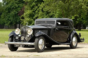 Vintage Road Transport UK Drucke: 1933 Rolls Royce Phantom 2 Continental
