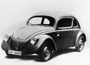 Classic Car Transport Drucke: 1937 Volkswagen Beetle prototype. Creator: Unknown