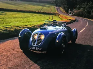 Classic Road Transport Vehicles Drucke: 1950 Healey Silverstone