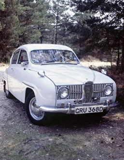 Retro Automobiles 1960s Drucke: 1966 Saab 96. Creator: Unknown