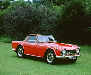 Retro Road Transport Vehicles Drucke: 1967 Triumph TR5