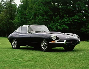 Classic British Sports Car Drucke: 1968 Jaguar E type 4.2 Fixed Head Coupe