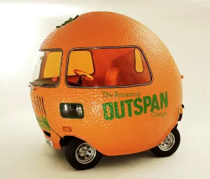Vintage Mini Cooper Models Drucke: 1972 Mini Outspan Orange