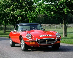 Classic Automobile Transport Drucke: 1973 Jaguar E type Series 3